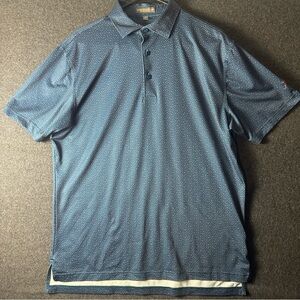 Peter Millar Men’s M Summer Comfort Polo Shirt Men Medium Blue Stars Golf
